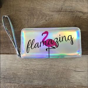 FLAMAZING Flamingo Wristlet/Wallet